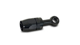 Vibrant -8AN Banjo Hose End Fitting for use with M12 or 7/16in Banjo Bolt - Aluminum Black