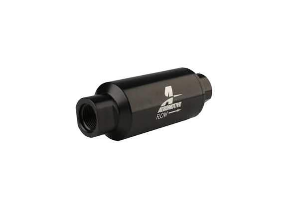 Aeromotive AN-10 In-Line Fuel Filter (10 Micron) - Black