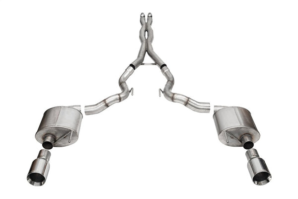 Corsa 24-25 Ford Mustang GT Xtreme 3in Cat-Back Dual Rear Exhaust w/4.5in Straight-Cut Polish Tips