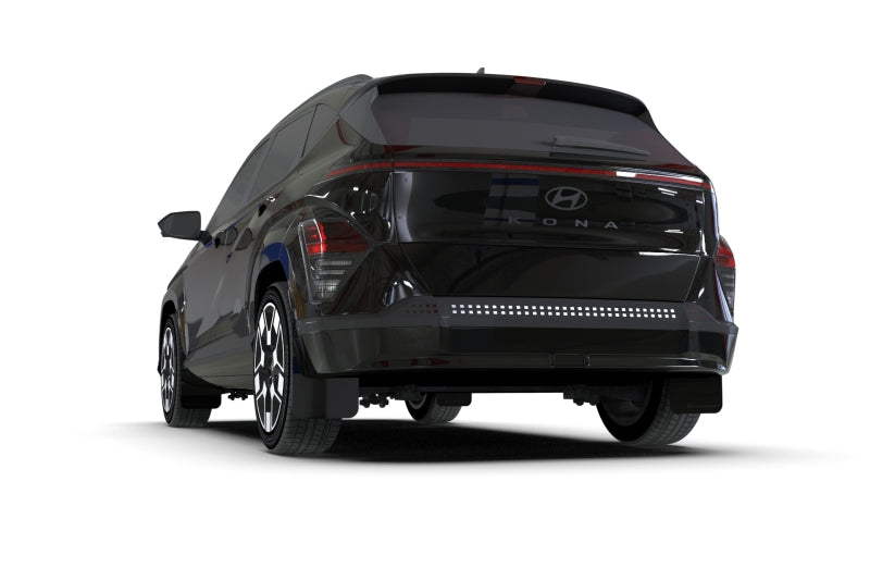 Rally Armor 2024 Hyundai Kona/Kona EV Black UR Mud Flap w/Metallic Black Logo