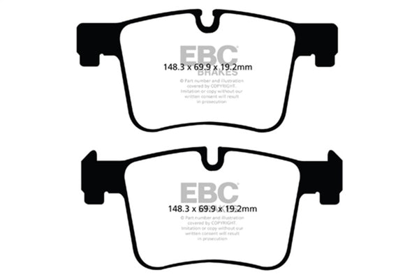 EBC Redstuff Front Brake Pads for BMW X3 2.0 Turbo (F25, 2010-2017)