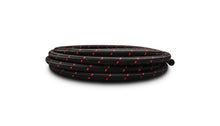 Load image into Gallery viewer, Vibrant -4 AN Two-Tone Black/Red Nylon Braided Flex Hose (10 foot roll)