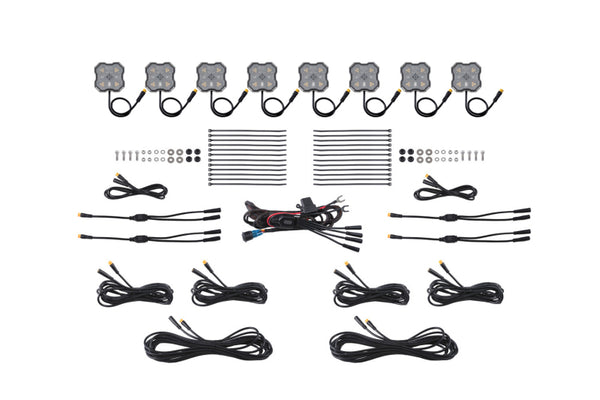 Diode Dynamics Rock Light -Amber/White - M8 8-Pack