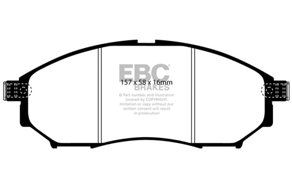 EBC Redstuff Front Brake Pads for 08-13 Infiniti EX35 3.5