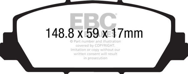 EBC Greenstuff Front Brake Pads for 2012+ Acura RDX 3.5