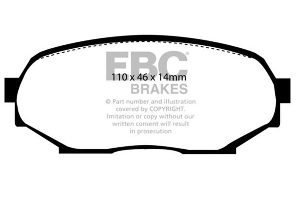 EBC Yellowstuff Front Brake Pads for 90-93 Geo Storm 1.6