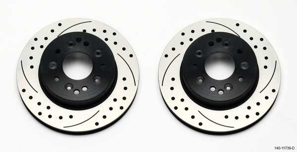 Wilwood Rotor Kit Rear-Drilled 65-82 Corvette C2/C3 (1Pc Rotors)