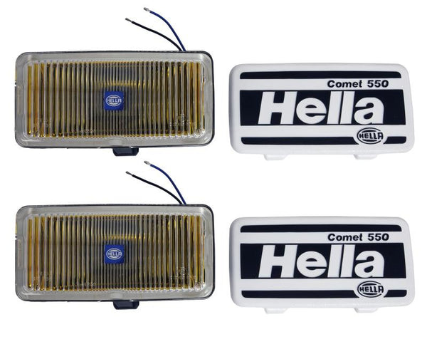 Hella 550 Series 55W 12V H3 Amber Fog Lamp Kit