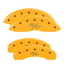 Load image into Gallery viewer, MGP 4 Caliper Covers Engraved Front &amp; Rear Vintage Style/RT Yellow finish black ch