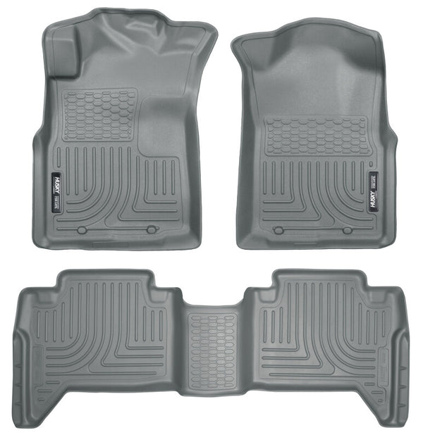 Husky Liners WeatherBeater Combo Floor Liners for 2005-2013 Toyota Tacoma - Grey