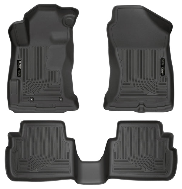 Husky Liners Weatherbeater Black Front & 2nd Seat Floor Liners for 2017 Subaru Impreza