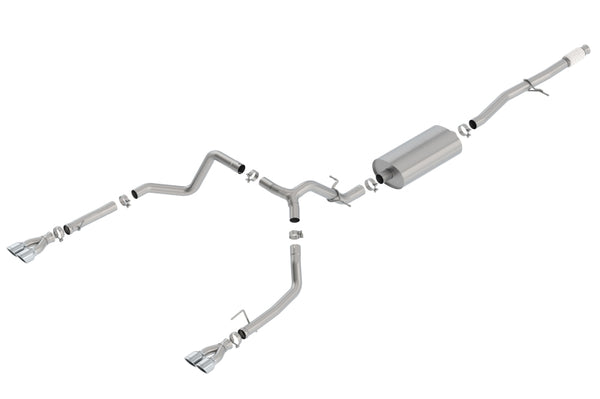 Borla Cat-Back Exhaust for 2019 Chevy Silverado 1500 5.3L V8 CC SB with Quad Square Tips