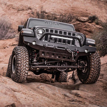 Load image into Gallery viewer, Westin 18-19 Jeep Wrangler JL WJ2 Full Width Front Bumper w/Bull Bar Textured Black