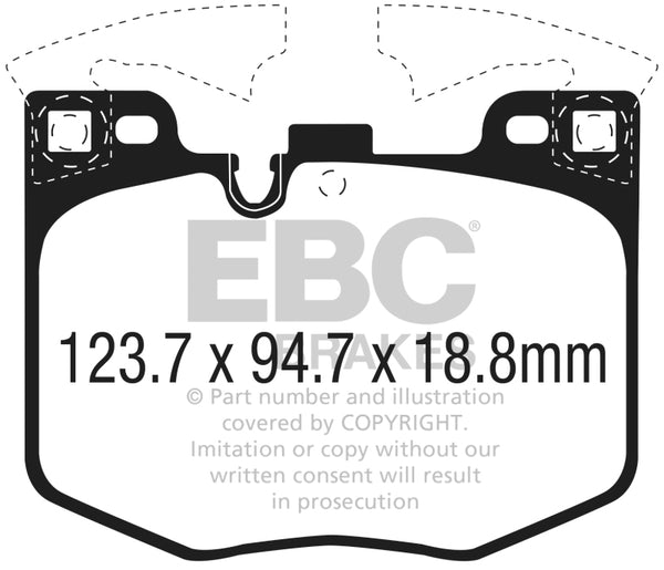 EBC Ultimax2 Front Brake Pads for 2017+ BMW 530 2.0L Turbo (G30)