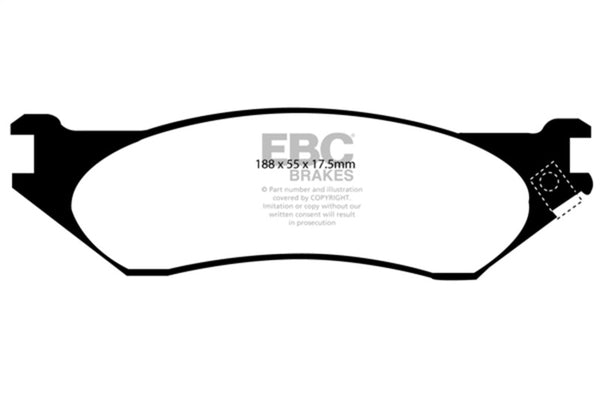 EBC Yellowstuff Front Brake Pads for 98-02 Dodge B150/B1500 Cargo Van 1/2 Ton