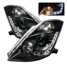 Load image into Gallery viewer, Spyder Nissan 350Z 03-05 Projector Headlights Xenon DRL Blk High H1 Lw D2R PRO-YD-N350Z02-HID-DRL-BK