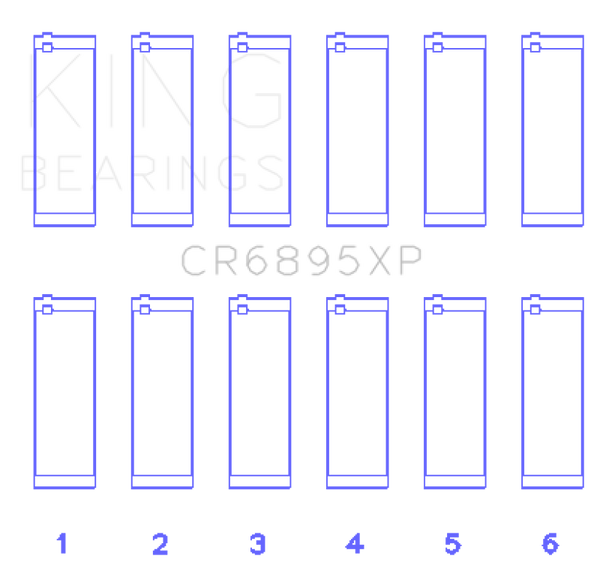 King Ford Ecoboost 3.5L V6 pMaxBlack Coated Connecting Rod Bearing Set - Size +0.25mm