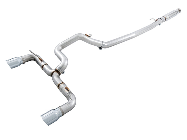 AWE Tuning Track Edition Cat-Back Exhaust for Ford Focus RS  3in, Chrome Silver Tips