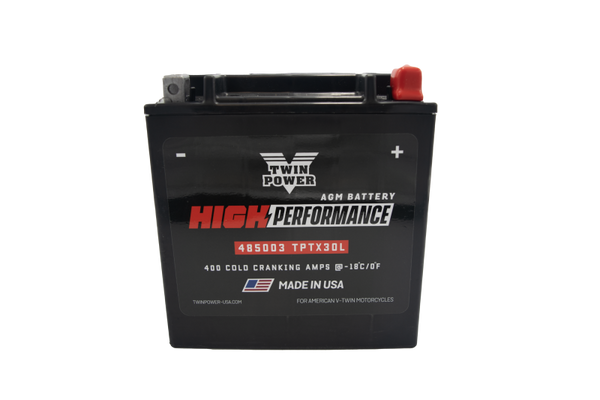 Twin Power YIX-30L High Performance Battery Replaces H-D 66010-97A Made in USA 400 CCA