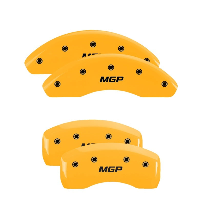 MGP 4 Caliper Covers Engraved Front & Rear MGP Yellow Finish Black Characters 2004 Ford Focus