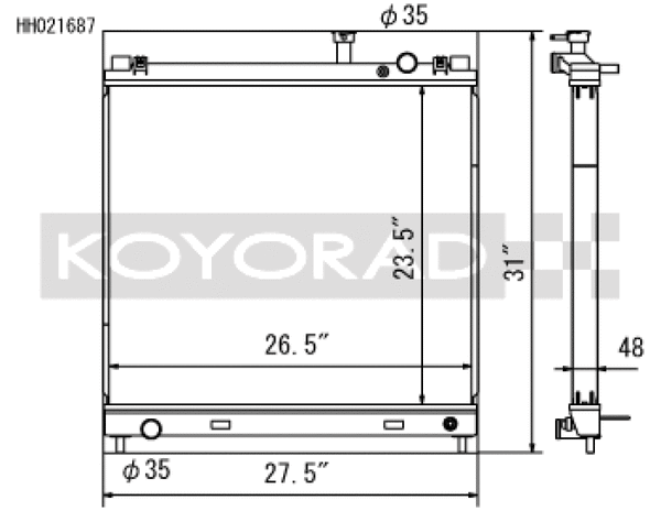 Koyo 04-13 Nissan Titan/Armade/QX56 5.6L V8 (Req. Trans Cooler) Radiator