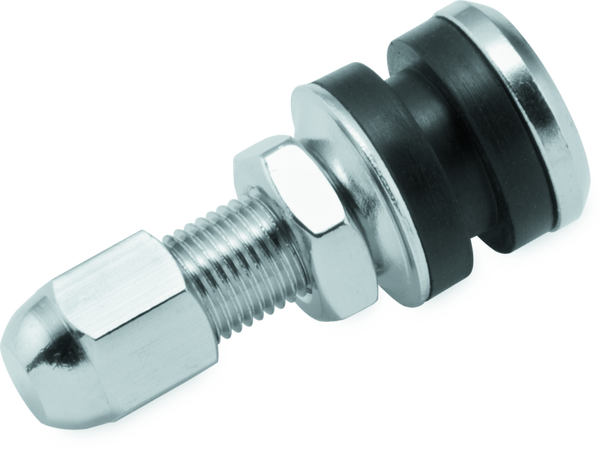 BikeMaster Chrome Tubeless Valve Stem - All-Metal Construction