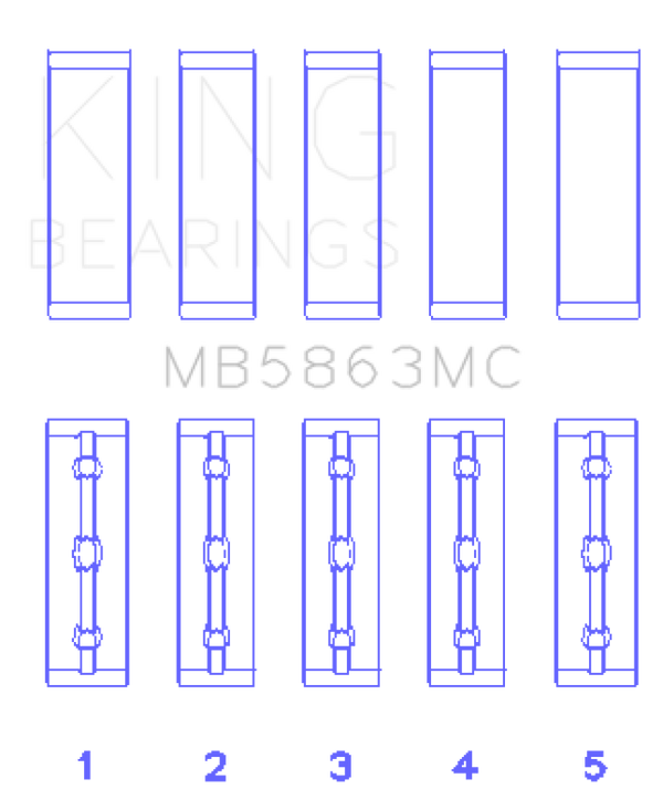 King Engine Bearings Toyota 3UR-FE Main Bearing Set