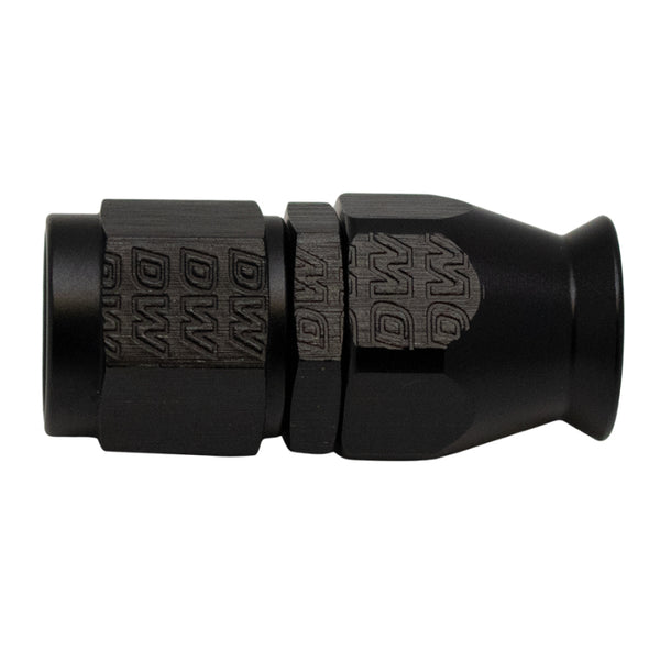 DeatschWerks 6AN Female Swivel Straight Hose End - Anodized Matte Black