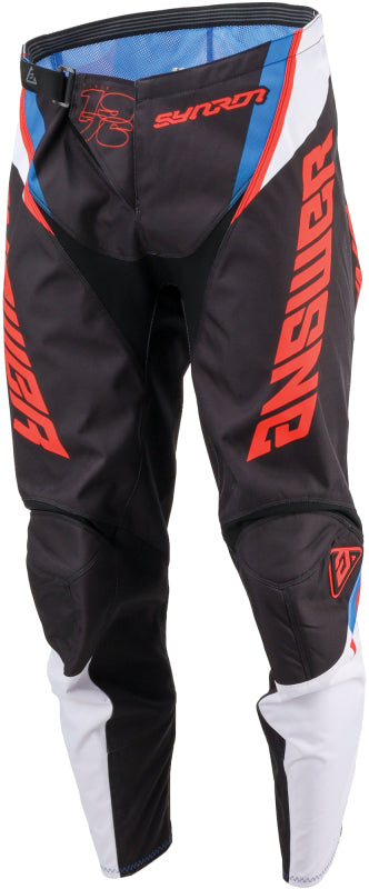 Answer 25 Syncron Envenom Riding Pants Red/White/Blue - Size 32