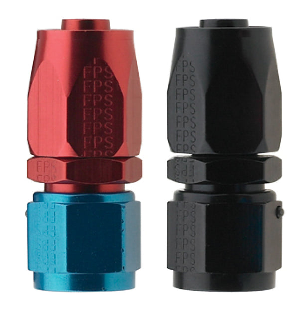 Fragola -4AN Straight Pro-Flow Hose End Fitting - Black