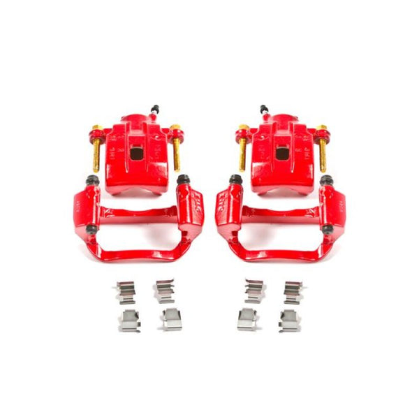 Power Stop 08-15 Toyota Sequoia Rear Red Calipers w/Brackets - Pair