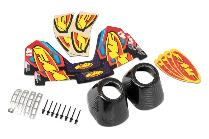 FMF Racing CRF250R 18-21/ CRF450R 17-20 Dual Fact 4.1 Carbon Replacement Endcaps (2 Piece Kit)