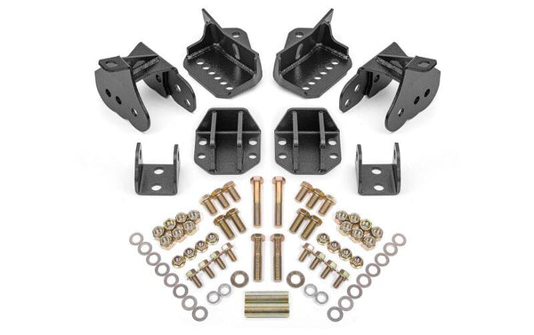 BMR 64-72 GM A-Body Rear Coilover Conversion Kit - Black Hammertone Finish