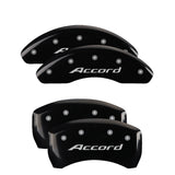 MGP 4 Caliper Covers Engraved Front Accord Rear Accord Black Finish Silver Char 2018 Honda Accord