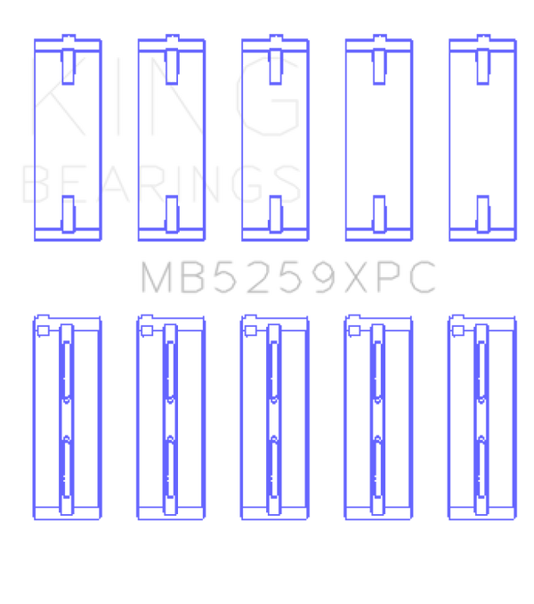 King Honda A-Series/B-Series/K-Series pMaxKote Performance Main Bearing Set - Size STD