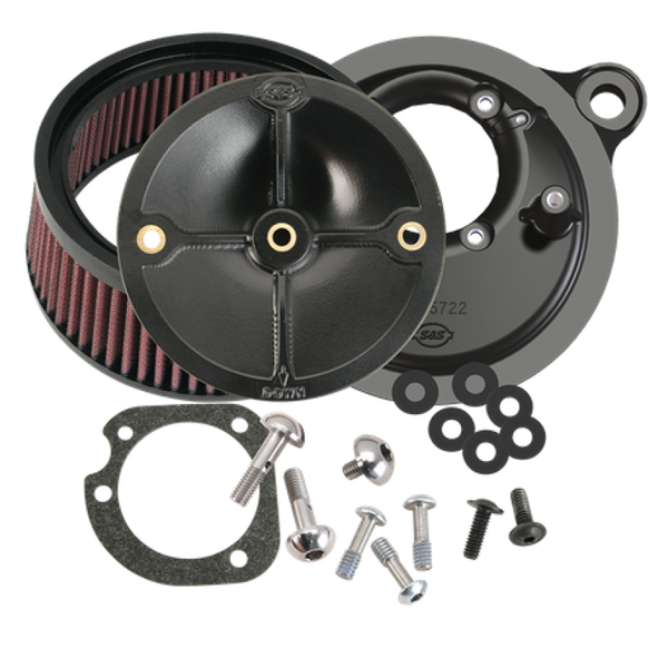 S&S Cycle 99-06 BT Model w/ Stock CV Carb/07-10 Softail CVO Models Stealth Air Cleaner Kit w/o Cover