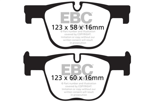 EBC Yellowstuff Rear Brake Pads for BMW 335 3.0 Turbo (F30)