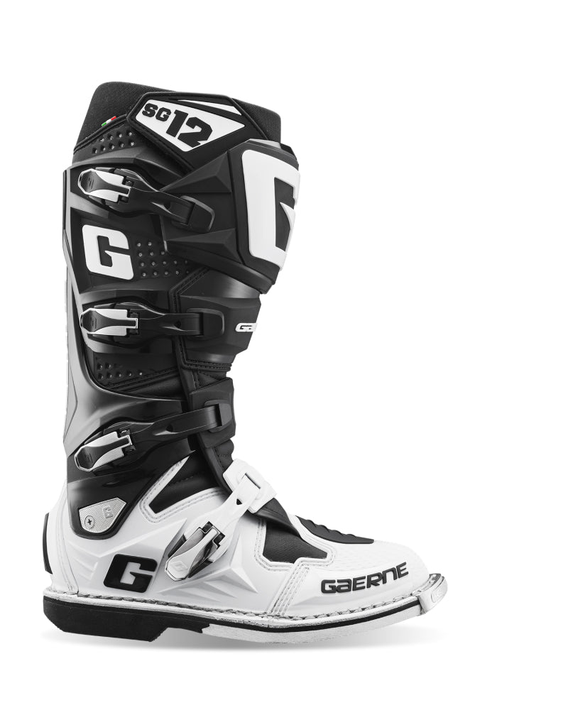 Gaerne Motocross Boots SG12 Black/White – Size 12