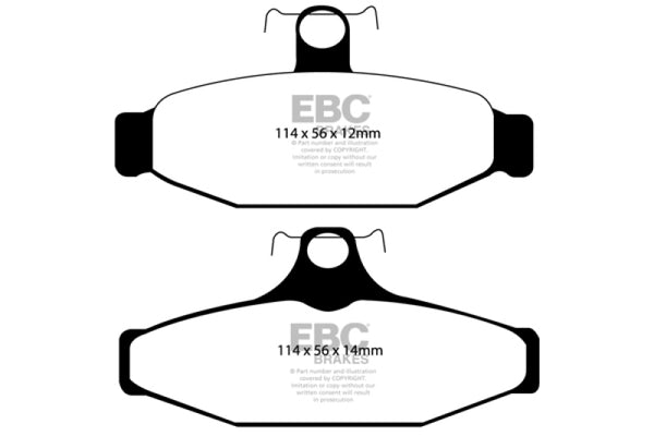EBC Yellowstuff Rear Brake Pads for 90-00 Aston Martin Vantage 5.3 Twin Supercharged (AP)