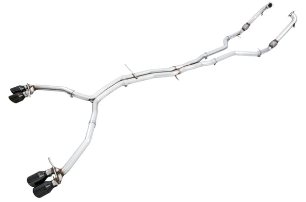 AWE Tuning Track Edition Catback Exhaust for Audi B9 S4  Non-Resonated, 102mm Black Tips