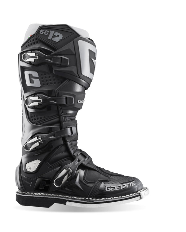 Gaerne SG12 Motorcycle Boots - Black, Size 8