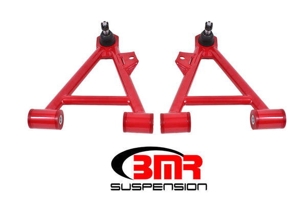 BMR Mustang Lower Non-Adjustable A-Arms (Coilover) w/ Std. Ball Joint - Red (94-04)