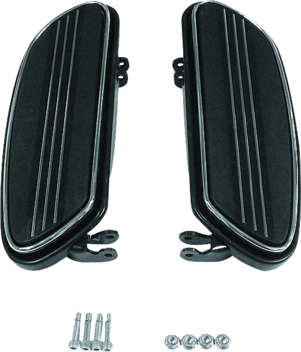 Bikers Choice Black Extended Floorboard Kit (1.5in Extension) for 1986-Up FLH/FLT