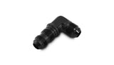 Vibrant -4AN Bulkhead Adapter 90 Degree Elbow Fitting - Anodized Black Only