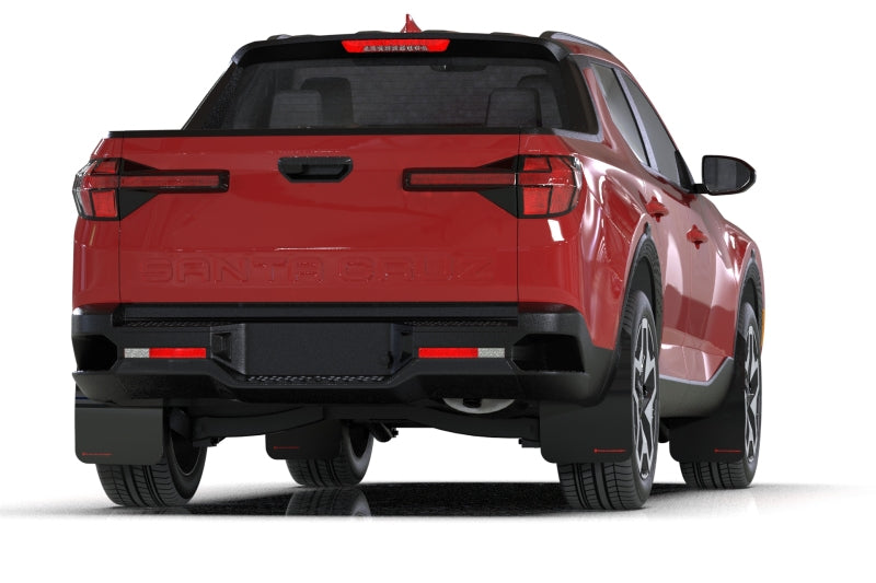 Rally Armor 22-25 Hyundai Santa Cruz Black UR Mud Flap w/Red Logo