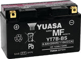 Yuasa YT7B-BS Maintenance Free AGM 12-Volt Battery w/Bottle