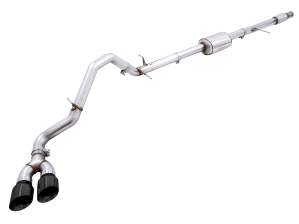 AWE Tuning 4th Gen GM 1500 5.3L Cat-Back Exhaust  Dual Side Exit (Flat Bumper)  Diamond Tips
