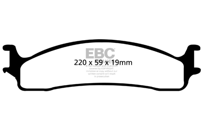 EBC 06-11 Dodge Ram 1500 Mega Cab 2WD Greenstuff Front Brake Pads