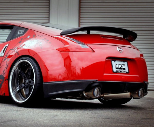 HKS Catback Exhaust Dual Hi-Power Ti Tip for 2009-2021 Nissan 370Z (SUS304 No Coating)