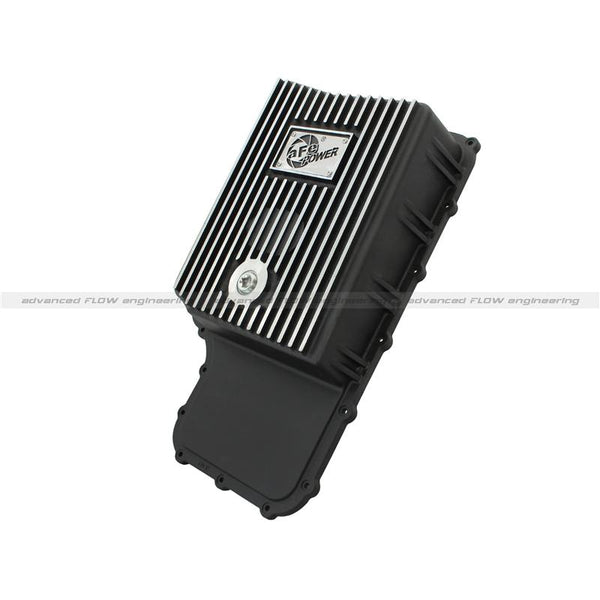 aFe Transmission Pan (Black); Ford Diesel Trucks 03-10 V8-6.0/6.4L (td)
